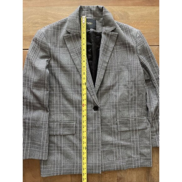 Stunning Gray Plaid Women's Blazer Pants Suit - Picture 3 of 12